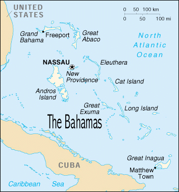 Map of The Bahamas